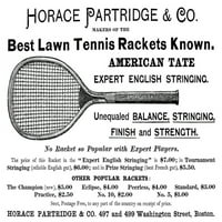 Тенис ракет, 1890. Реклама на списание Намерика. Печат на плакат от