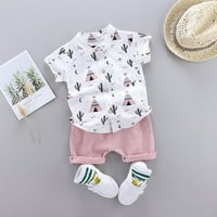 Vivianyo hd дрехи за момчета клирънс 1-4 години бебета бебешки момчета дрехи комплект тениски върхове+къси панталони летни тоалети ролки розови розови