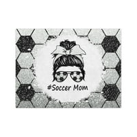 Футболна мама Минки хвърляне на одеяло за жени, динамично облекло, възрастен, жена, черно, полиестер