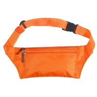 Редната чанта за талия за жени и женски прости развлекателни солидни водоустойчиви спортни фитнес талия оранжево