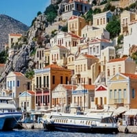 Остров Сими, отпечатък от плакати от Гърция от Али Кабас