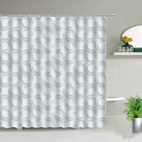 Водоустойчиви душ завеси за баня декор за дома полиестер тъкан вана геометричен модел висяща завеса с куки
