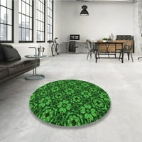 Ahgly Company Machine Wareable Indoor Rectangle Transitional Deep Emerald Green Area Rugs, 3 '5'