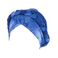 аксесоари за дрехи Wendunide жени Индия Африка еластична тюрбан шапка шапка шал шал обвивка синьо