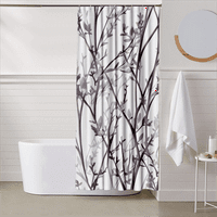 Акварелна флорална завеса за душ модна мана устойчива магическа модерна минималистична завеса за бяла баня за подарък на Friens за мокра стая с куки, размер