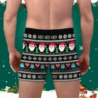 Yuelianxi Мъжки коледна печат Slim Disherable Sports Busy Long Flat Pants for Christmas