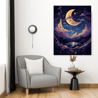 Cosmic Conjuring - Celestial Moon Magic Canvas Wall Art