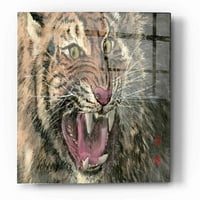 Епично изкуство „Ярост“ от Ривър Хан, изкуство на акрилно стъкло, 16 x24