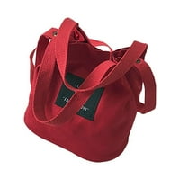 Cara Lady Canvas Раменна чанта за пратеник Студент Арт Жокер Жени Рамо чанта Ед червено