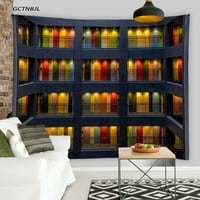 Библиотека гоблен класически рафт за книги, натъпкани с книги Учебна стая Сцена Снимка Арт Пент Пент Големия 3D Стена Висяне за домашен декор