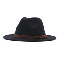 Belt Classic Hat Wool Wall Buckle Floppy Panama Hat Fedora Женски бейзболни шапки