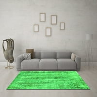 Ahgly Company Indoor Rectangle Abstract Green Modern Area Rugs, 7 '10'