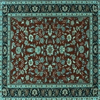 Ahgly Company вътрешен правоъгълник персийски светлосини традиционни килими, 8 '12'
