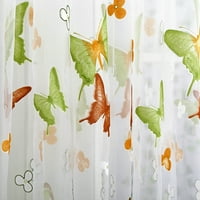 Домашен декор пеперуда чиста завеса тюл прозорци лечение voile драпиране валанс 1Panel плат Затъмнение завеси за душ завеси