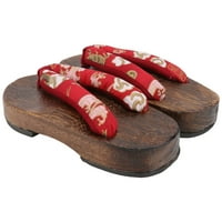 Чифт обувки в японски стил творчески запушване сандални стилни дървени запушалки