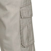 Товарни панталони Jacenvly за мъже Просвет дълги товарни панталони еластични талии Pocket Plain Men's Pant