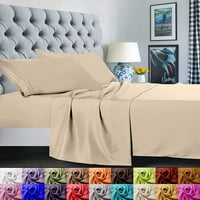 Комплект за прочистване на чаршафите плоски, монтиран, калъфка за възглавници - пълен крем