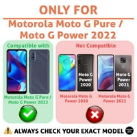 TalkingCase Slim Case, съвместим за Motorola Moto G Pure G Power, Glass Protector Protector Incl, любезен печат на модел, лек, гъвкав, мек, САЩ