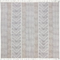 Касавани традиционен памучен килим за трапезария, кафяв ft