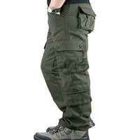Мъжки джоджъри панталони дълги многопокета на открито мода ежедневни джогинг готини панталони еластичен пешеходен панталон панталони за панталони сиво 40