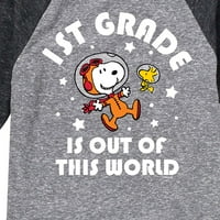 Фъстъците - 1 -ви клас е извън този свят - графична тениска на малко дете и младежки Раглан