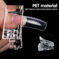 Съвети за нокти Клип прозрачен пластмасов удължител на пръста Стискаща пластмасови клипове за прищипване на нокти Поли гел за нокти Бърз асистент инструмент за изграждане на маникюр