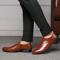Теглени мъжки рокли обувки Официален бизнес класически дантела нагоре Wingtip Oxford обувки Бизнес ежедневни обувки Мъже