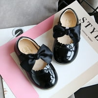 Елементи за клирънс малки деца бебета момичета сладък моден лък издълбан неплъзгащи се малки кожени принцеси обувки