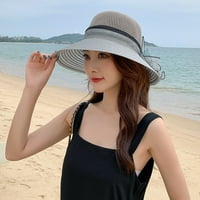 Женска риболовна шапка с тъкан декор за цветя - кръгла дишаща слънце, елегантна лятна ваканция, лятна слънчева шапка, шапки