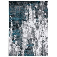 Luxe Weavers Victoria Collection Turquoise Abstract Area Rug