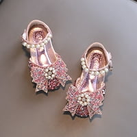 Обувки за малко дете лято деца танцови обувки момичета рокля изпълнение принцеса обувки пайер перла лъскава закопчалка на лъка