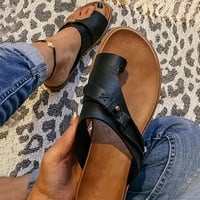 Небрежни сандали клинове пръстени чехли пръсти на женските модни обувки на външни модни обувки кожи женски сандали пешеходни сандали жени s