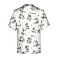 Hhei_k Polo Rishs Plus Sizeprinted Crack Working Uniform Топс за мъжки кръст V-образно деколте забавни тениски тениски с джобове с джобове с джобове