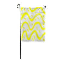 Жълт абстрактен акварелен модел артистичен ярък градински флаг декоративен флаг къща банер
