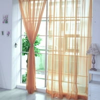 Чист цвят тюл на вратата на прозореца за завеса за драпиране на панела с чист шал