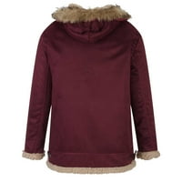 Fatuov Men Coat Countdown при продажба с дълъг ръкав сгъстяват зимни червени якета