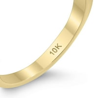 Сватбена лента за женски карат TW в 10k жълто злато
