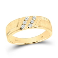 Диамантената сделка 14kt жълто злато мъжки кръгла диамантена сватбена лента пръстен cttw