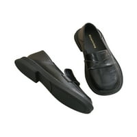 Gomelly дамски ежедневни обувки меки мокалиси комфорт пеша обувки за плъзгане-устойчиви мокасини дами жени ретро лофер черно 4.5