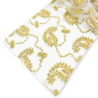 Paisley Sequin Table Runner Прибл: 13 106 Edge: Serged - Turquoise Gold, Piece