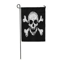 Череп Jolly Roger на човешка мъртва глава кръстосани кости кръстосани градински флаг декоративен флаг къща банер