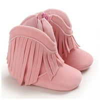 CRIS обувки момиче бебешки обувки бебешки страничен цип памучен подместен солид