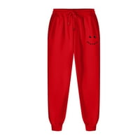 Unise Sweatpants Небрежна модна коледна печат дантела с еластични спортни панталони панталони