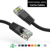 6 фута Cat5e UTP Ethernet Network Booted Cable Black, Pack