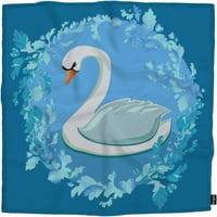 Лебед хвърлете одеяло красиво бял лебед в рамката орнамент декоративен мек топъл уютен фланелен плюшен хвърля одеяла за диван за спално бельо