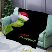 Коледно зелено покритие одеяло, плюшена решетка удобна пухкав килим диван меко легло доставки диван фланец плюш плюш