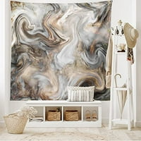 Мраморен печат гоблен, цветове за боядисване на четка в мраморна текстура акварелно изкуство, широка стена, окачена за спалня в дневна общежитие, 60 40