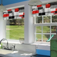 Cherryhome неосветени валантни меки копринена завеса валантна модерна черна кухненска завеси декор за прозорци с ефект на крило екологичен трайна завеса валация