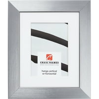 Craig Frames Modern Eesthetics 150, рамка за картини, матирана за снимка, сребро