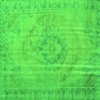 Ahgly Company Indoor Round Персийски зелени традиционни килими, 6 'кръг